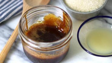 all natural, zero waste, diy sugaring wax, for easy, at-home, by the root hair removal. How to get it right so it really works!
